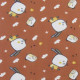 COUPON 150X100 COTON LAPILAPI PAPRIKA / MOUTARDE